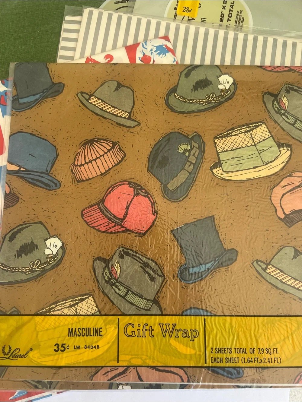 Lot of 8 Dad Men Vintage wrapping paper
